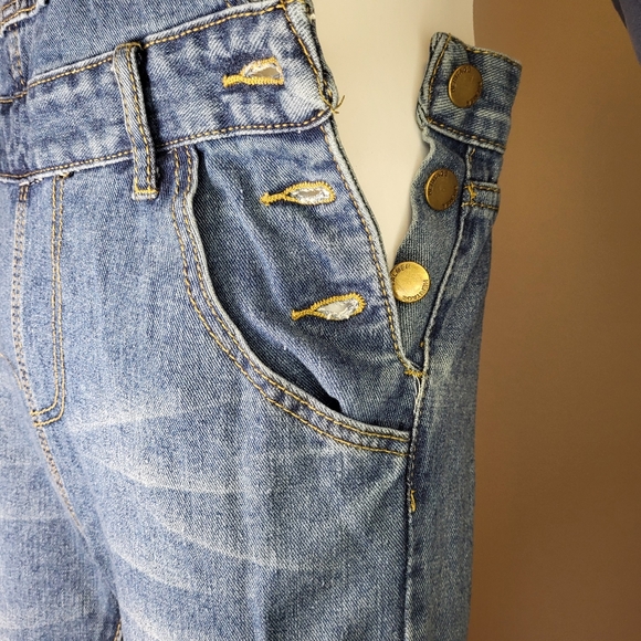Falmer Heritage Distressed Denim Overalls size Medium - Picture 5 of 9